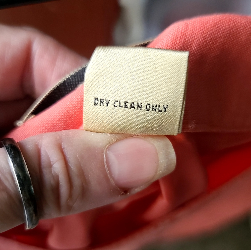 E-col-o-gie tangerine linen embroidered skirt sz10 - Picture 10 of 10